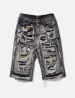 Hell Camo Denim Shorts