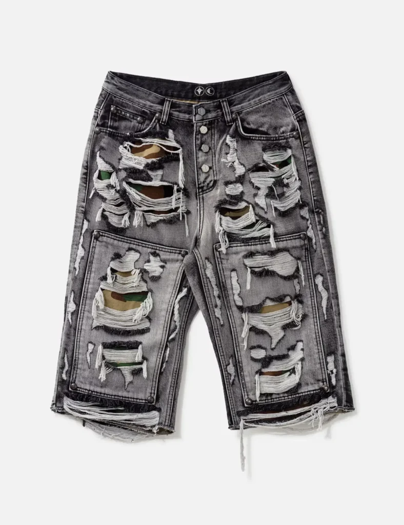 Hell Camo Denim Shorts