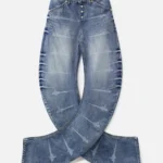 Laser Washed Parkour Denim Pant
