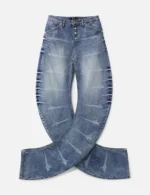Laser Washed Parkour Denim Pant