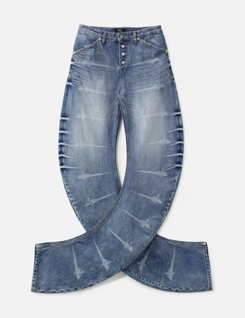 Laser Washed Parkour Denim Pant