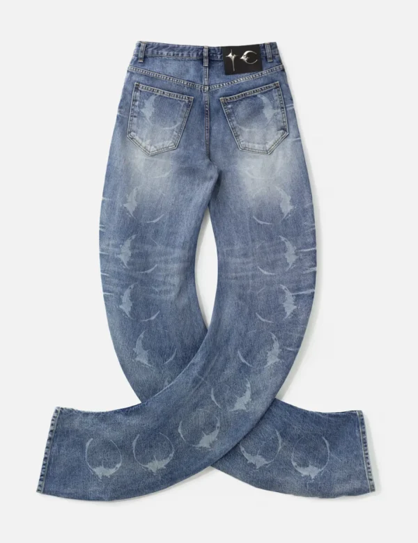 Laser Washed Parkour Denim Pant back