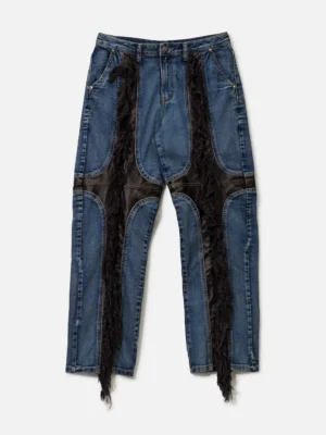 Mohican Leather Denim Pant