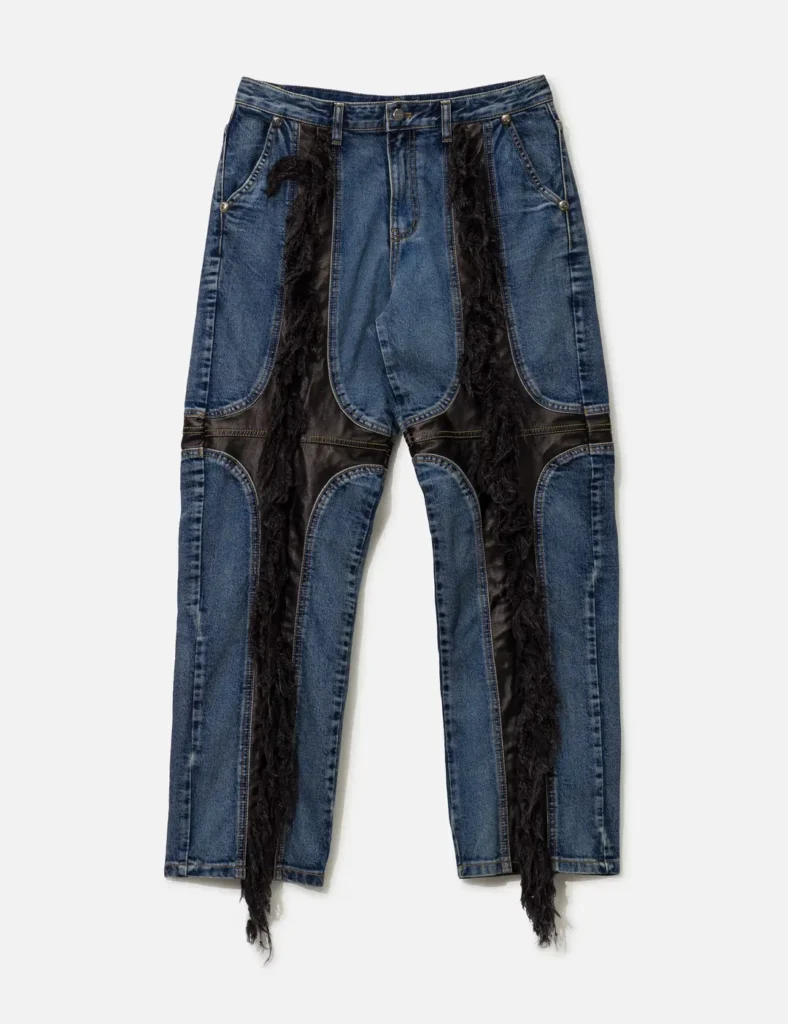 Mohican Leather Denim Pant