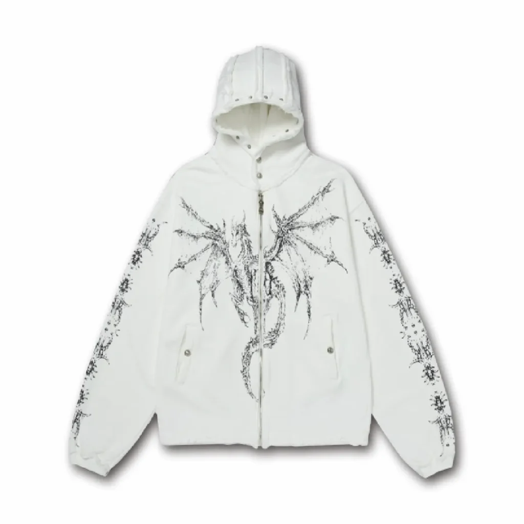 THUG CLUB Dragon Stud Hoodie