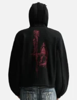 THUG CLUB Dragon Stud Zip-Up Hoodie back 2