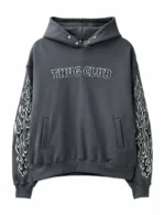 THUG CLUB Leather Flame Hoodie