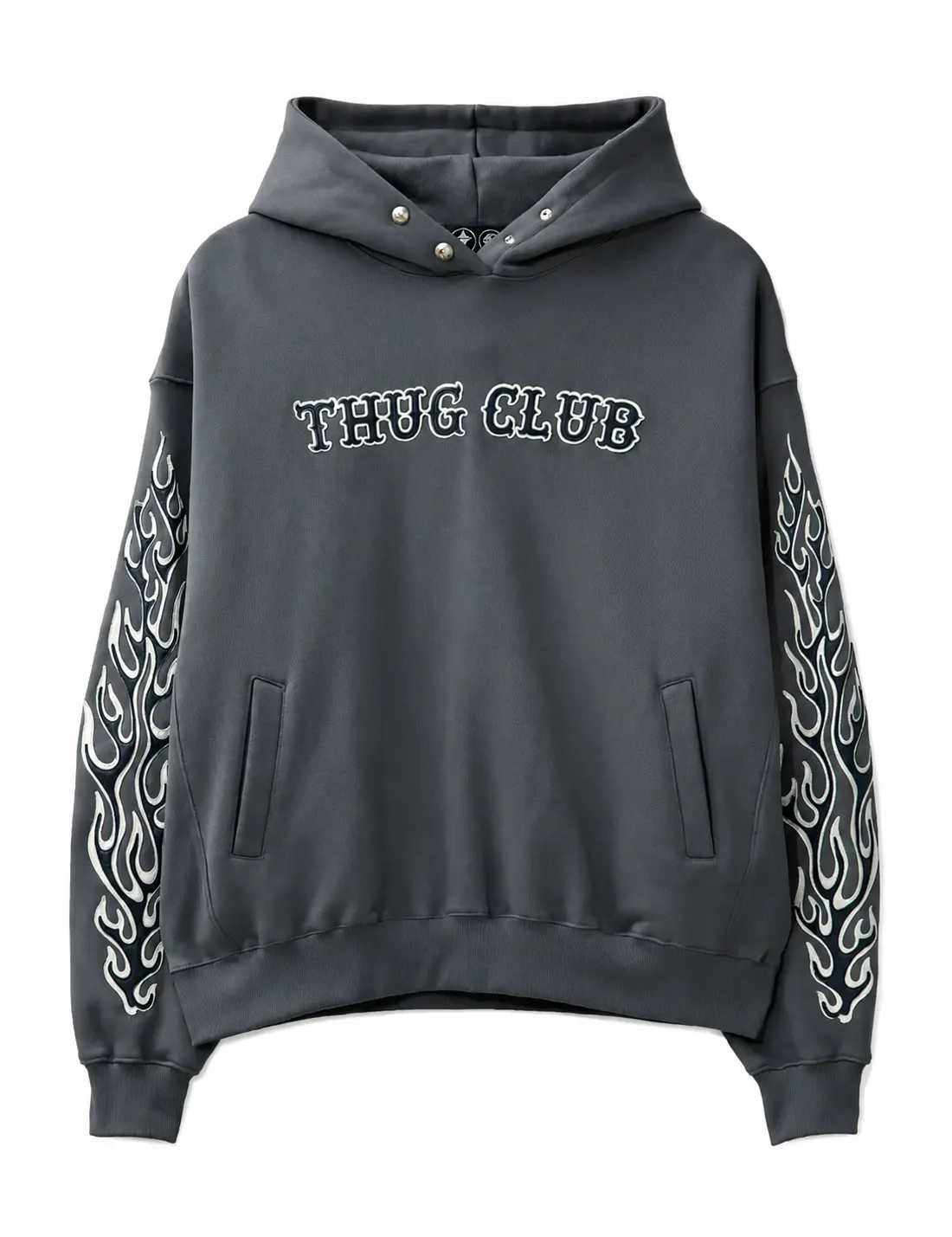 THUG CLUB Leather Flame Hoodie THUG CLUB Leather Flame Hoodie
