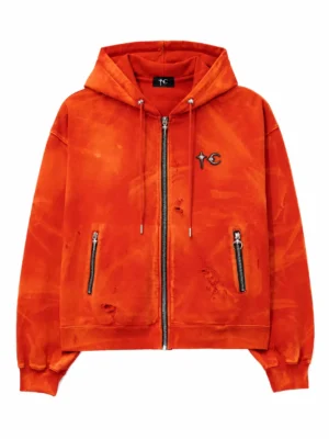 THUG CLUB Two Tone Washed Zip Hoodie