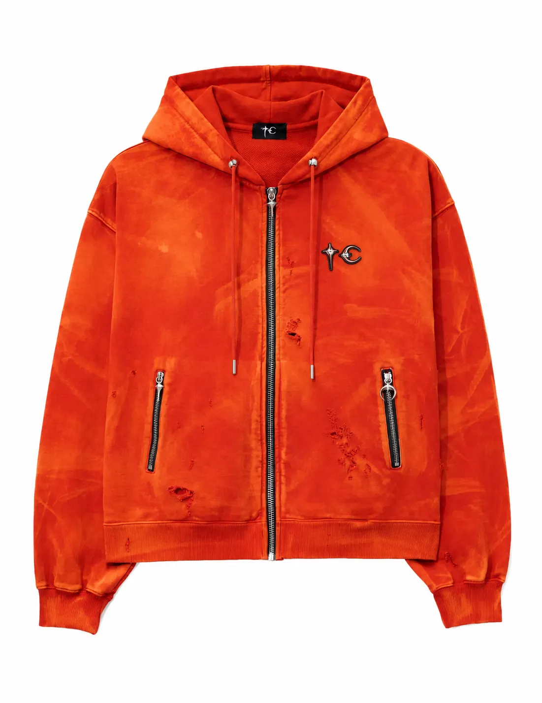 THUG CLUB Two Tone Washed Zip Hoodie THUG CLUB Two Tone Washed Zip Hoodie