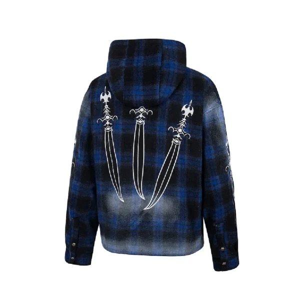 Thug Club Arab Sword Flannel Zip-Up back