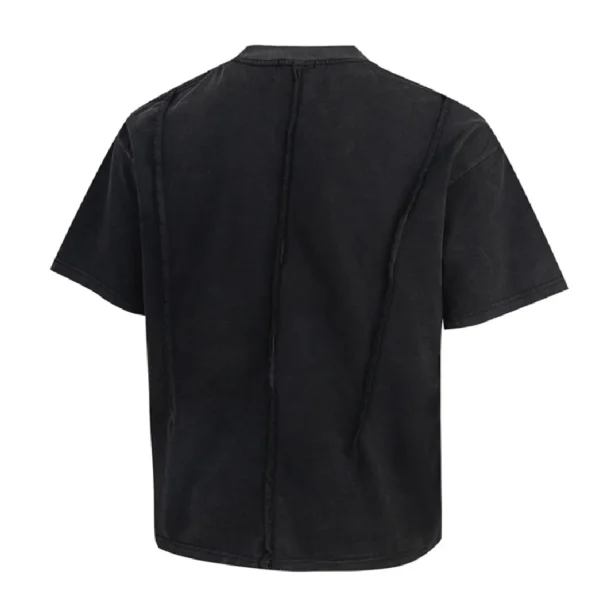 Thug Club Black Distressed T Shirt With Minimalist Design back